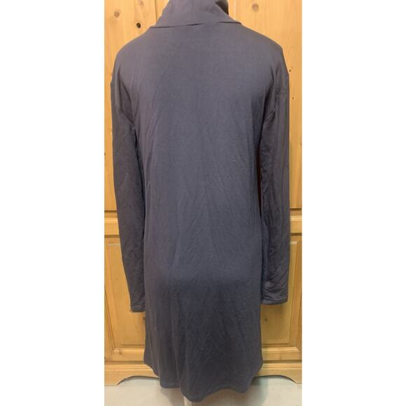 Ann Taylor LOFT Turtleneck Dress Womens Medium Gray Long Sleeve Knit Dress - Picture 4 of 6